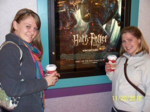 Grand Illumination with our Peppermint Mochas and Beloved Harry Potter!