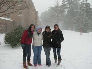 Natalie became friends quickly with all of my College friends!