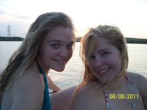 Natalie and I on her family's boat